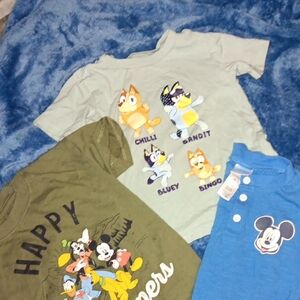 Kids Cartoon Character T-Shirts Set